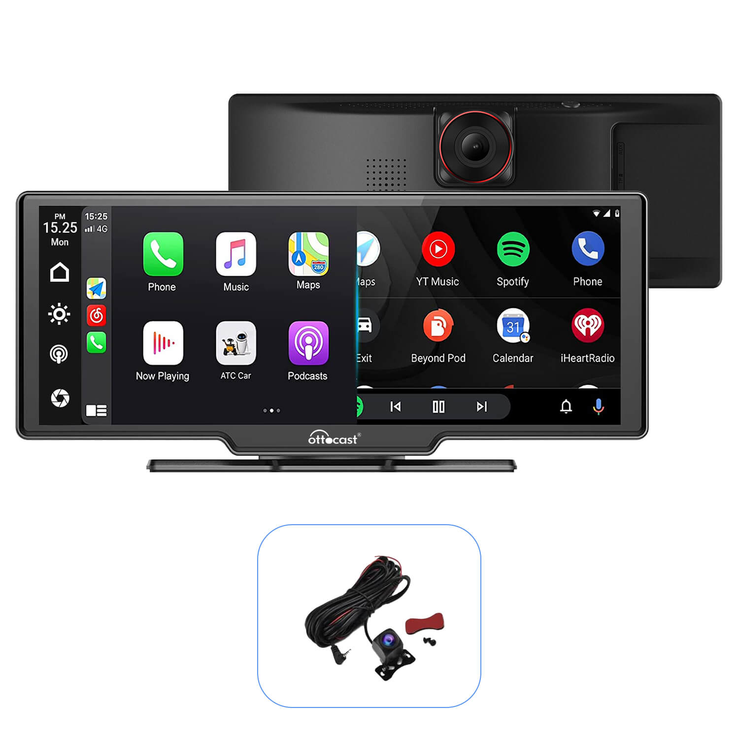 Tragbarer 10" Apple CarPlay & Android Auto Auto-Display-Bildschirm