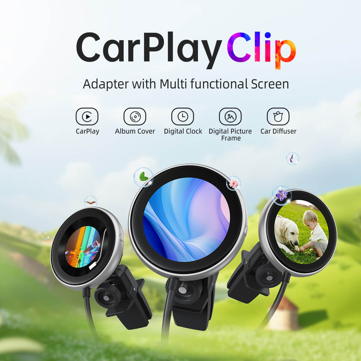 🚀 Affrettati! SCONTO DEL 48% per un periodo limitato ⏰💥CarPlay Clip - Cornice digitale intelligente + CarPlay wireless