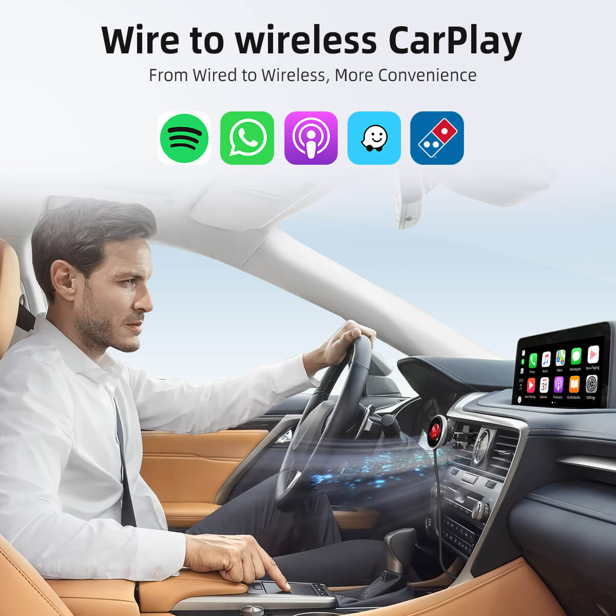 🚀 Affrettati! SCONTO DEL 48% per un periodo limitato ⏰💥CarPlay Clip - Cornice digitale intelligente + CarPlay wireless