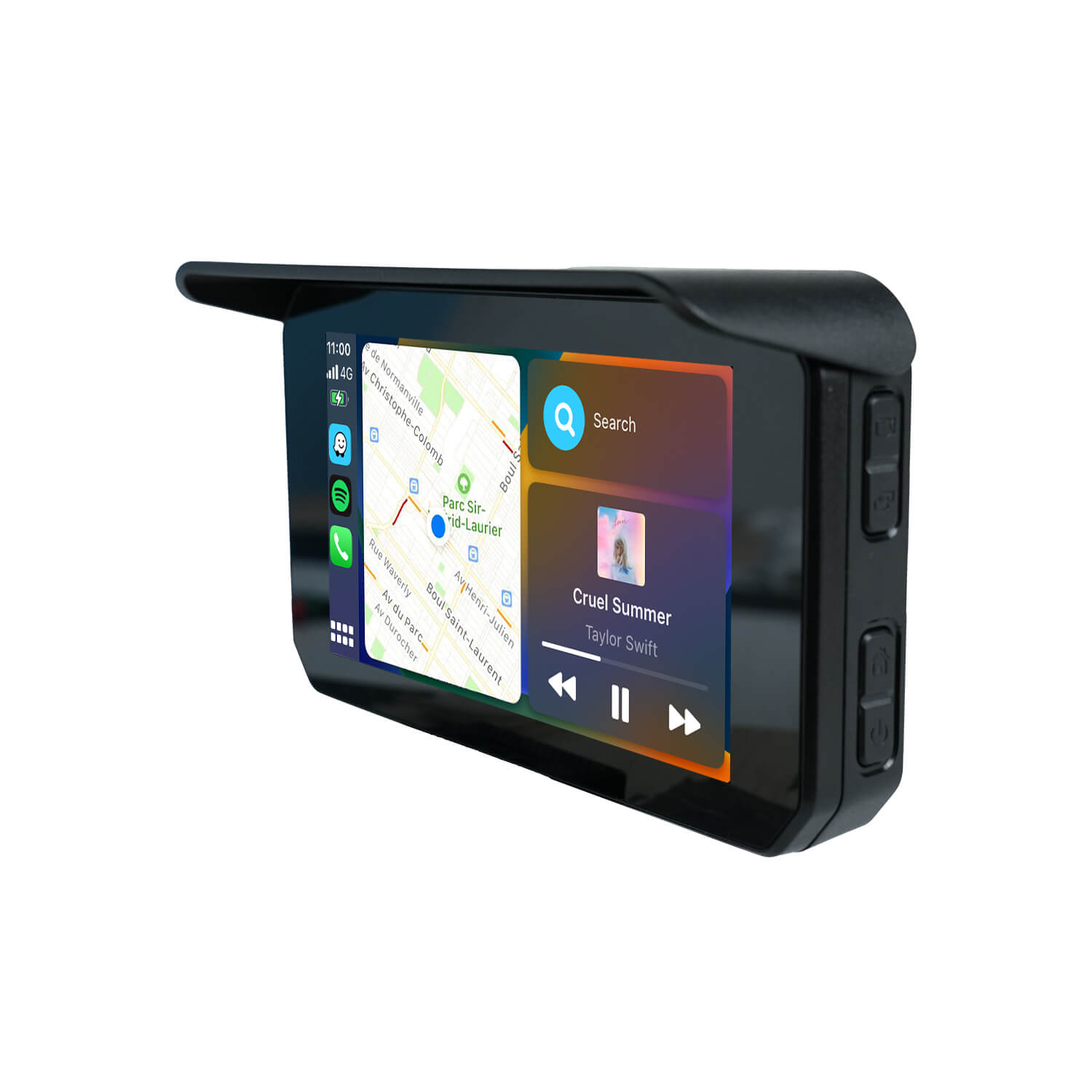CarPlay Lite C5 SE GPS Portatile per Moto Schermo Wireless CarPlay/Android Auto