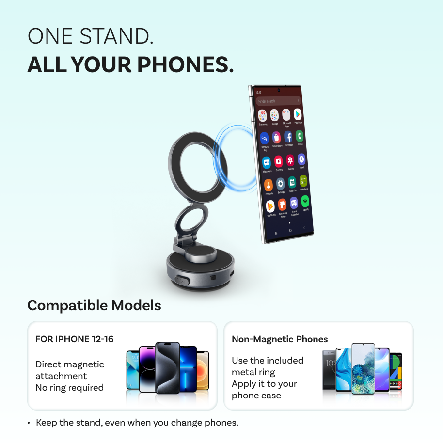 Vacuum Magnetic Phone Mount