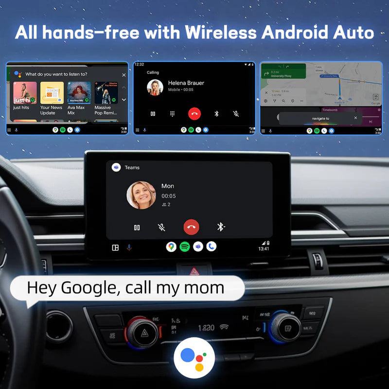 Adaptador Inalámbrico A2Air Android Auto 2025 Dongle Mejorado NFC