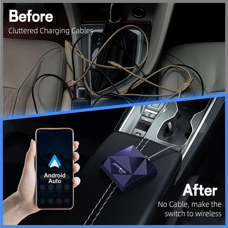 Adaptador Inalámbrico A2Air Android Auto 2025 Dongle Mejorado NFC