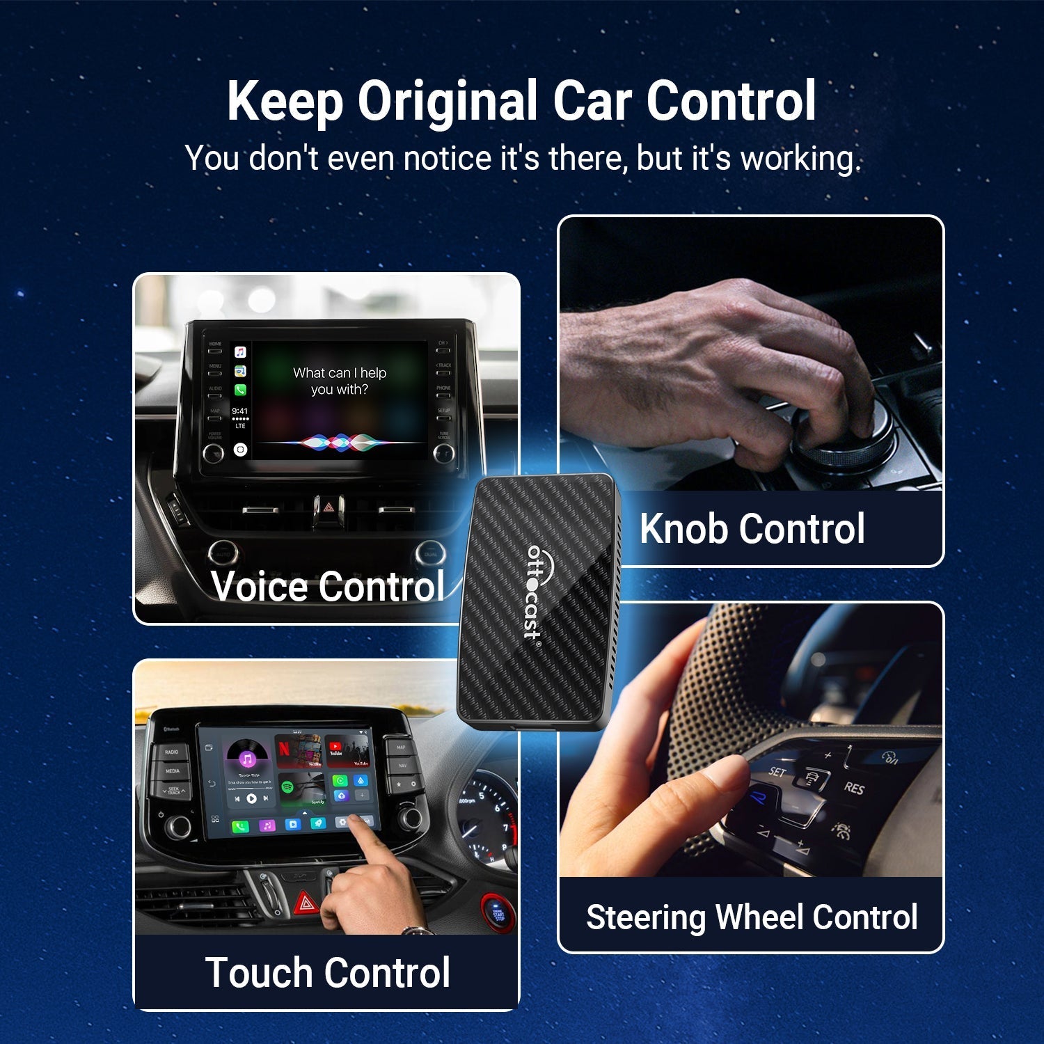 2025 Caja de coche Play2Video Pro mejorada para YouTube, Netflix, Prime Video, CarPlay/Android Auto inalámbrica
