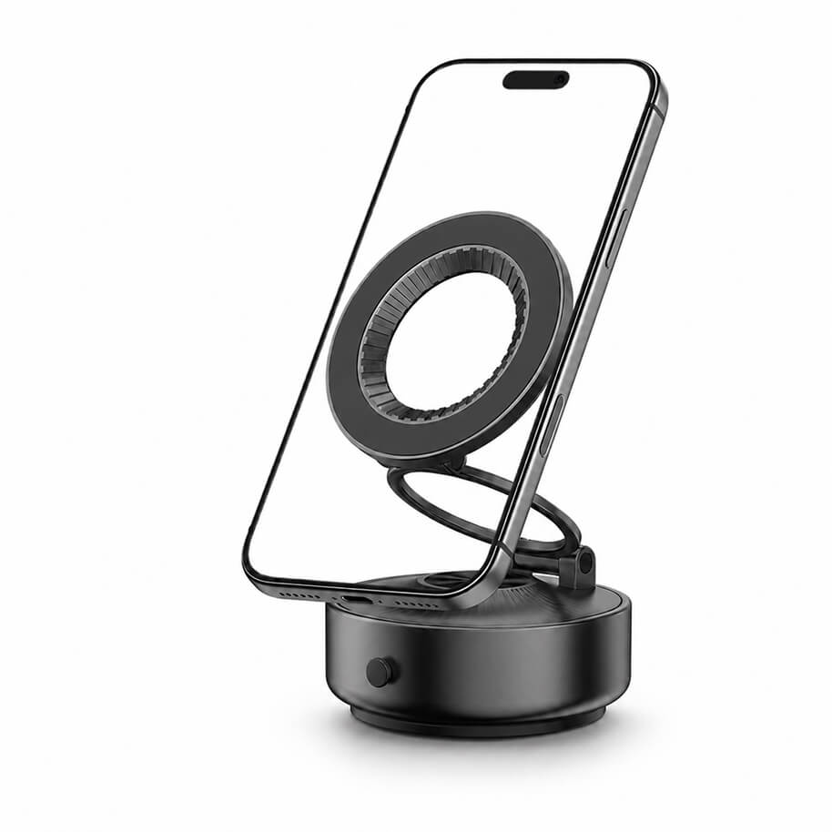 Electric Automatic Vacuum-Suction Magnetic Phone Holder