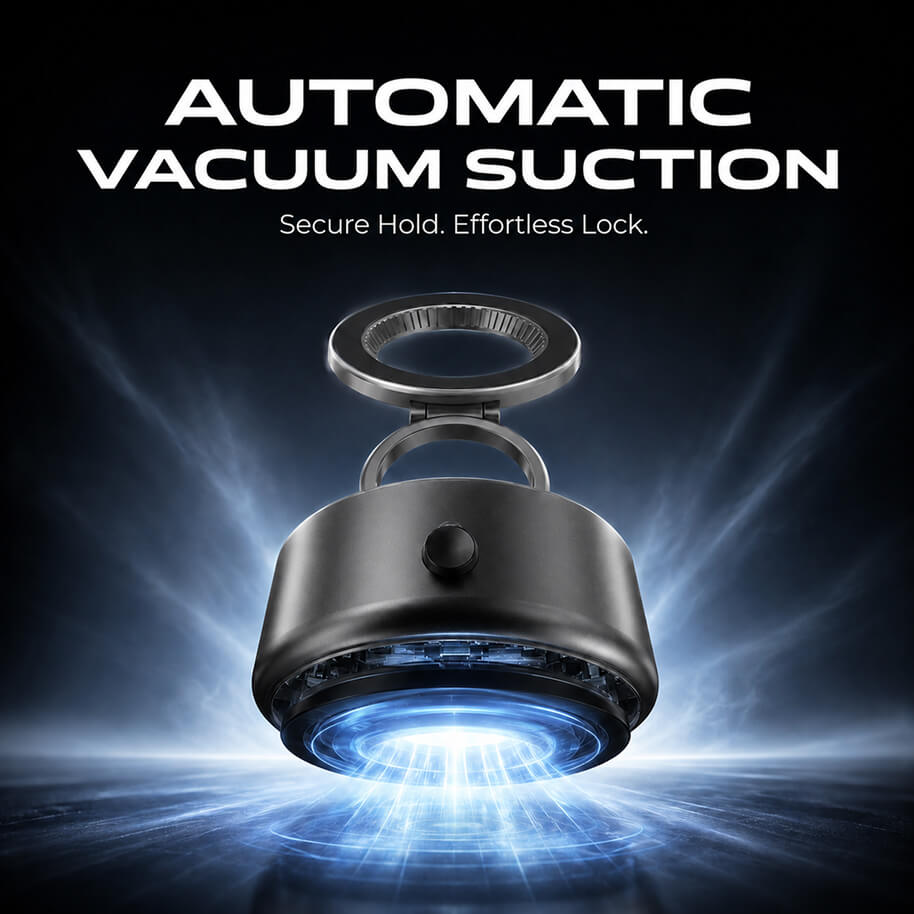Electric Automatic Vacuum-Suction Magnetic Phone Holder