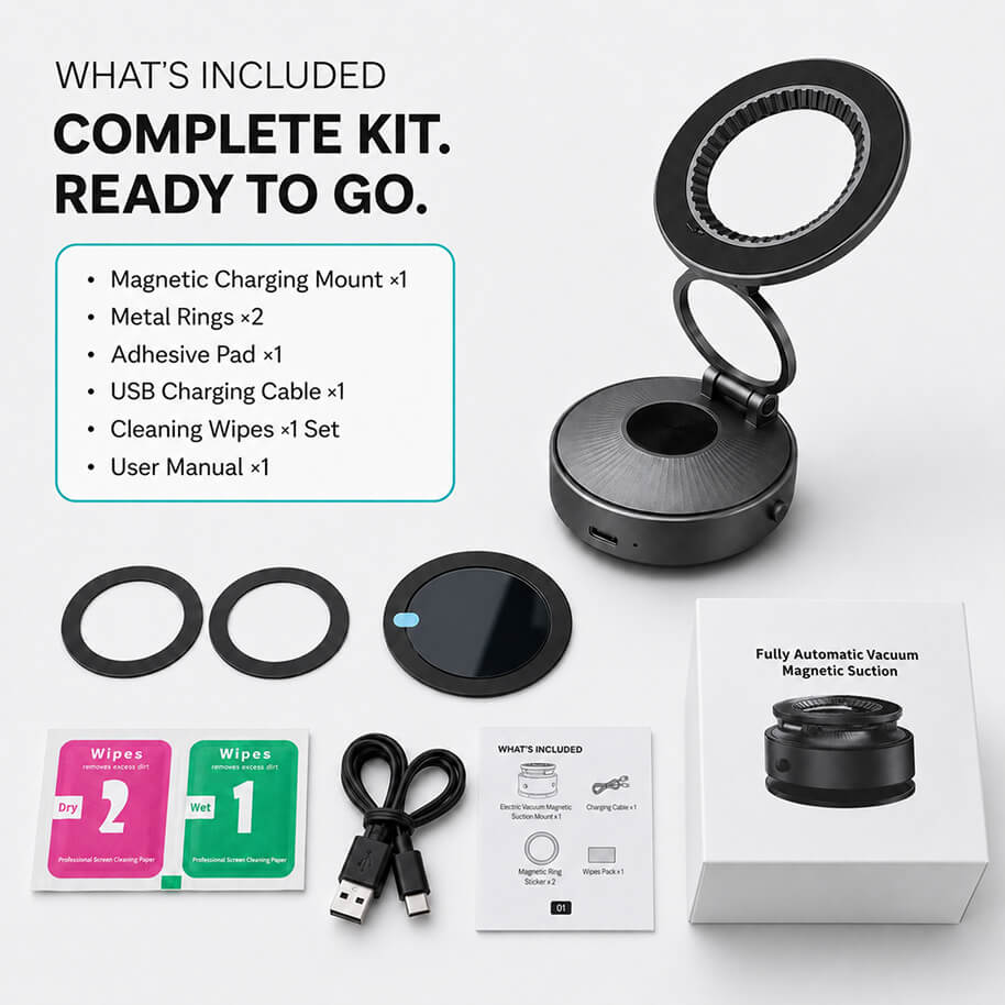 Electric Automatic Vacuum-Suction Magnetic Phone Holder