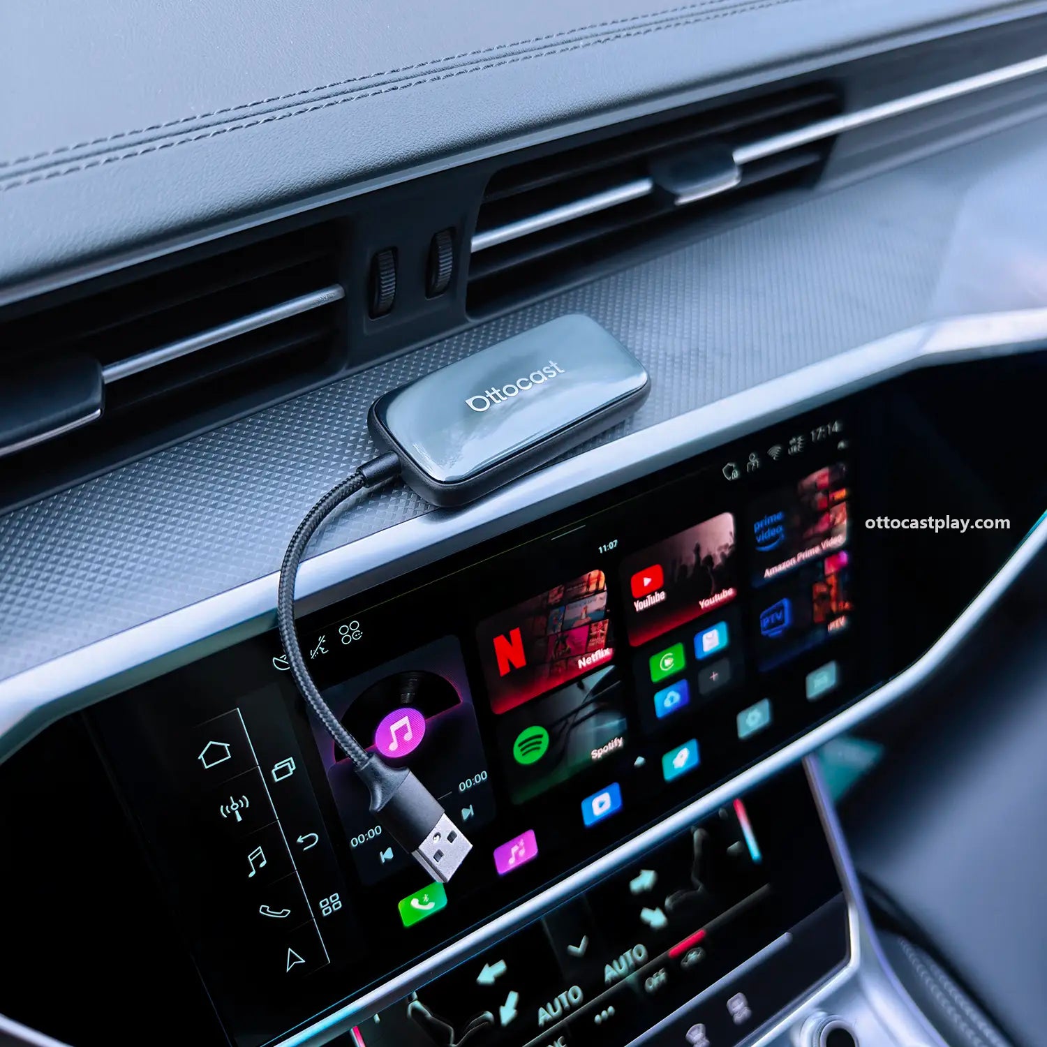 Adaptador todo en uno Plav2Video Ultra inalámbrico CarPlay/Android Auto