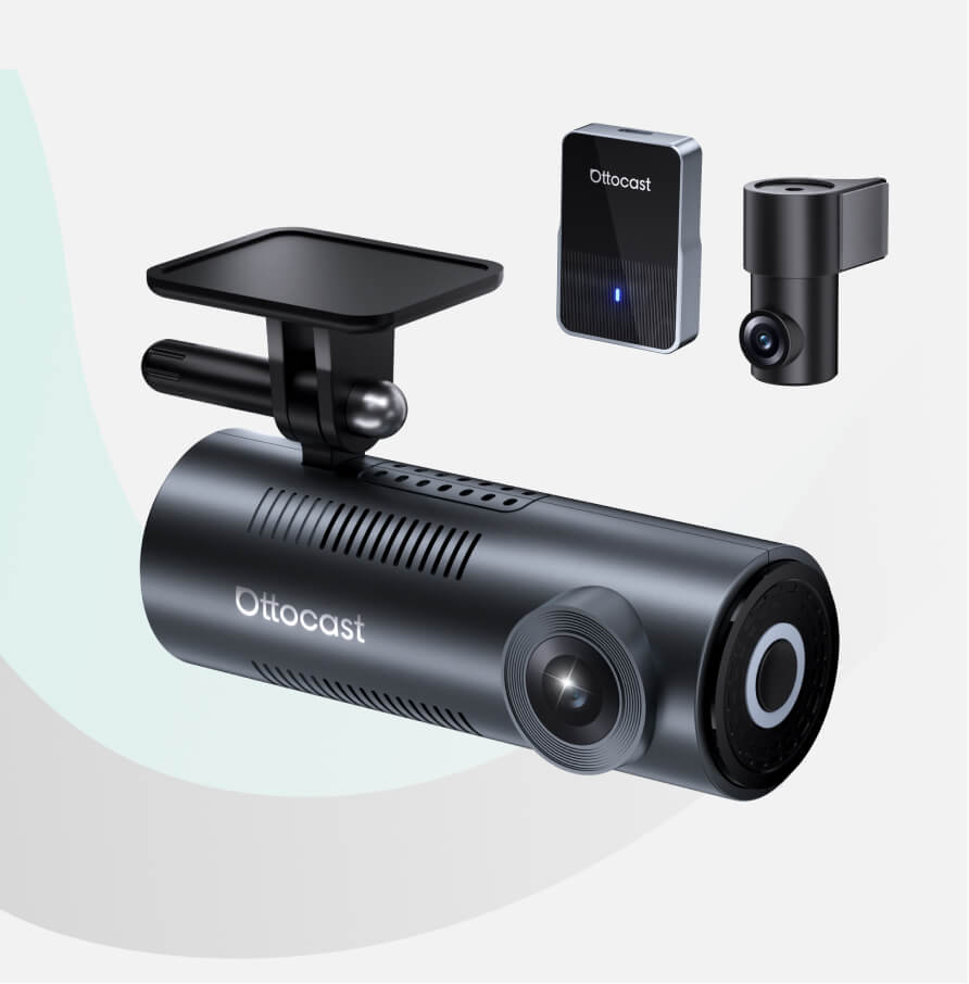 OttoSafe Cam | 2K Dash Cam with Wireless CarPlay & Android Auto