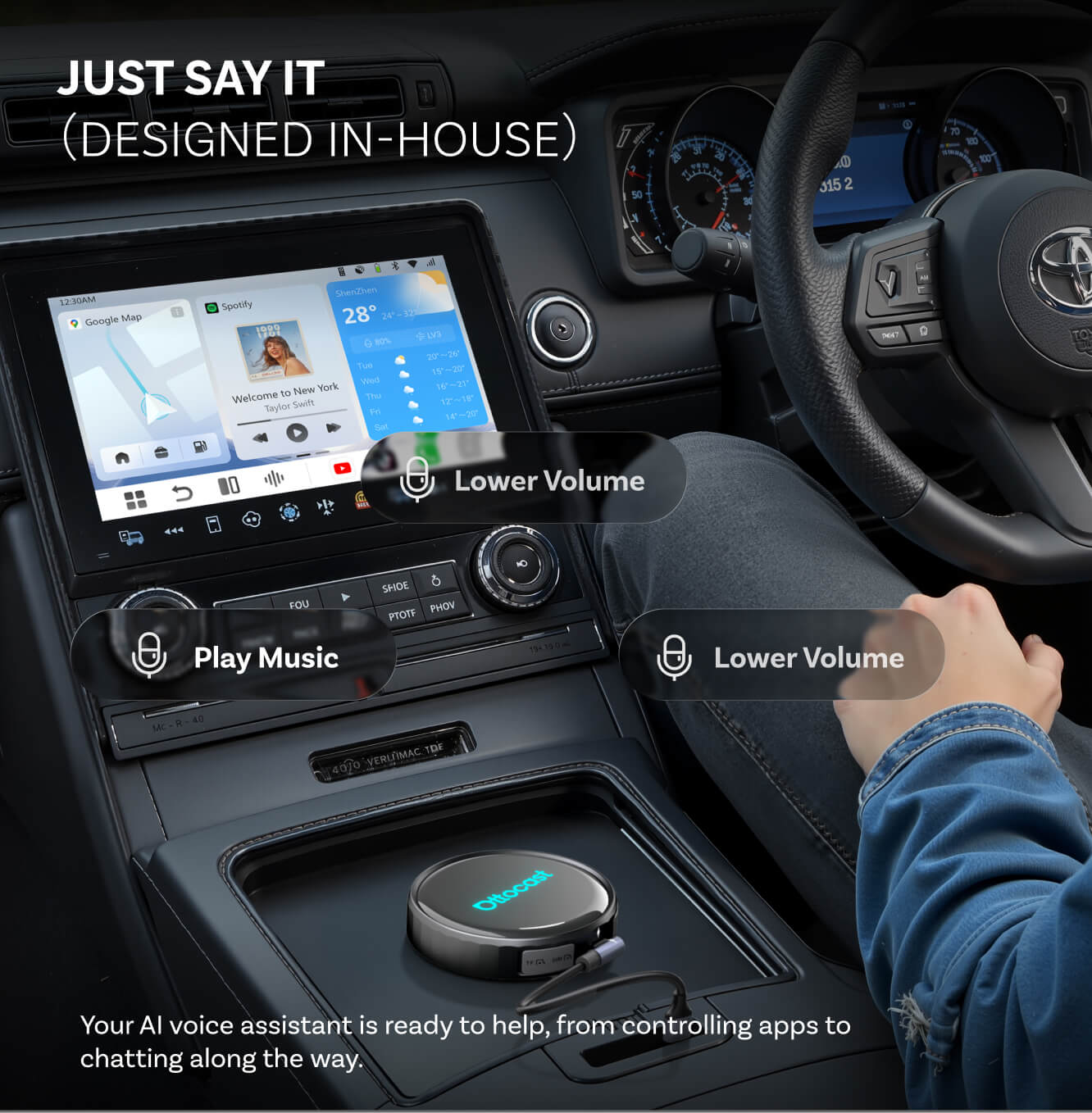 2026 flagship Ottocast P3 Pro CarPlay AI Box with all-new OttoDrive 3.0 UI