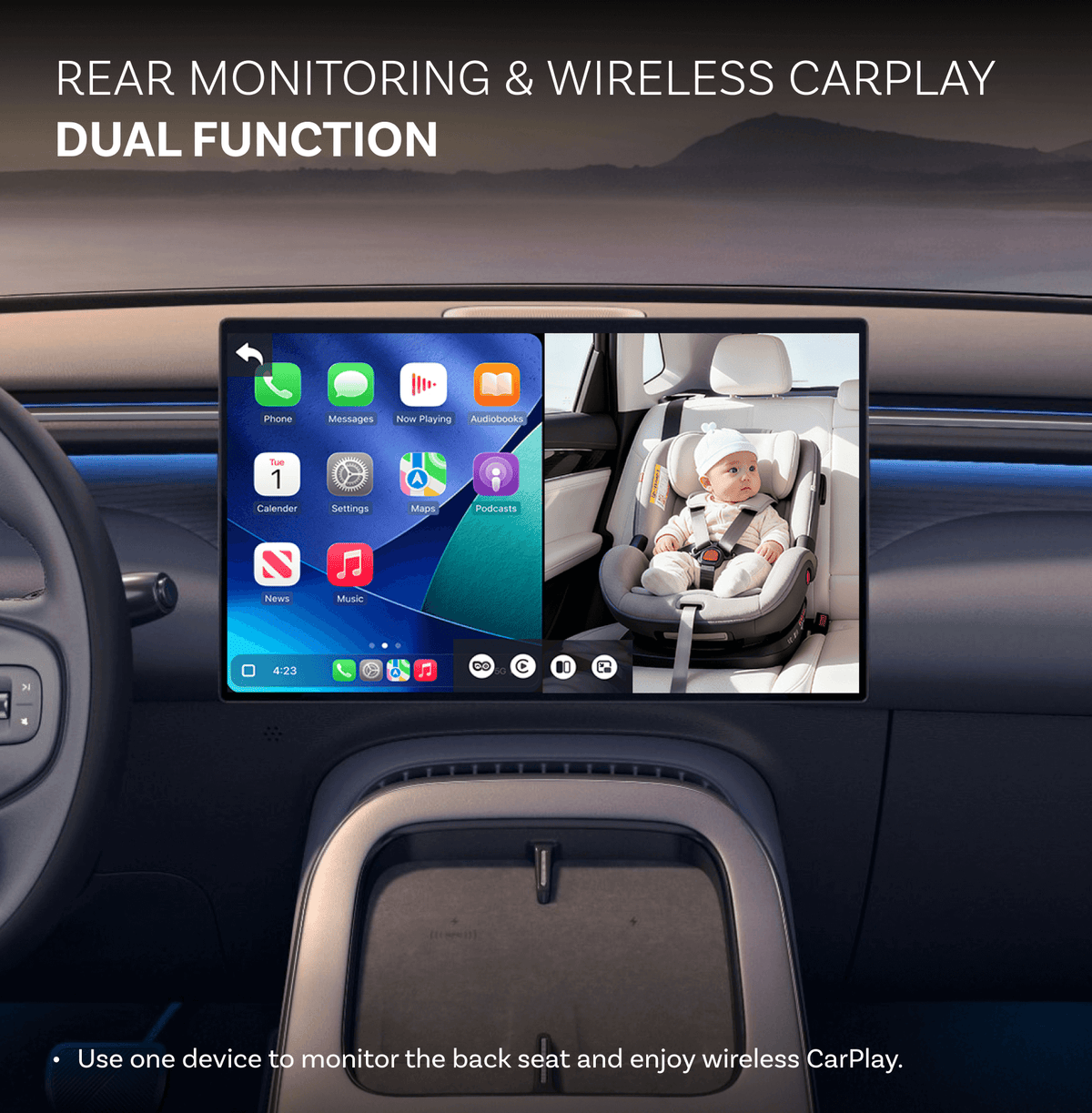 Cabin Care Car Adapter Wireless CarPlay and Real-time Monitoring