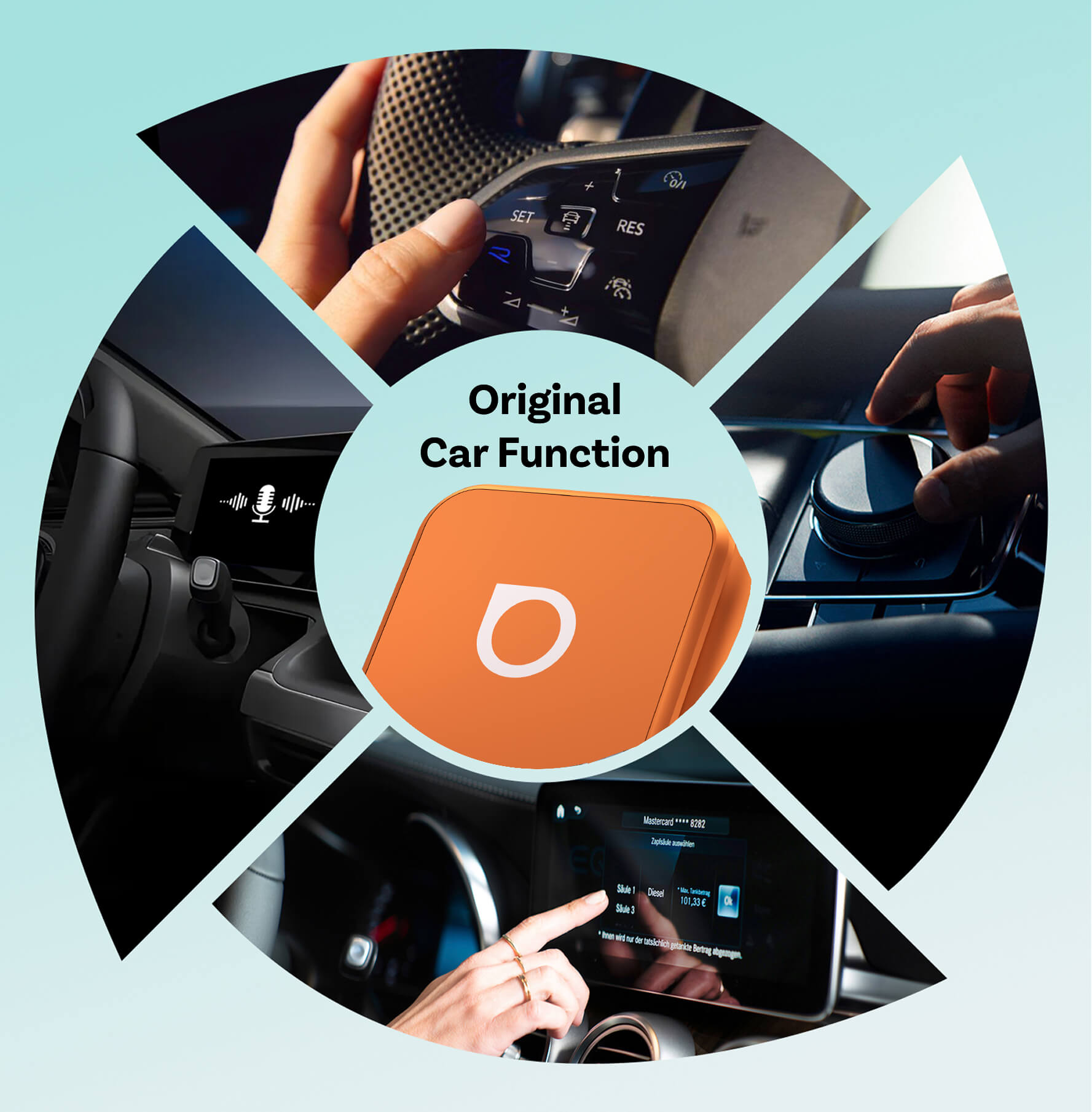 Ottocast Mini Cube 3.0 Adapter - Cosmic Orange