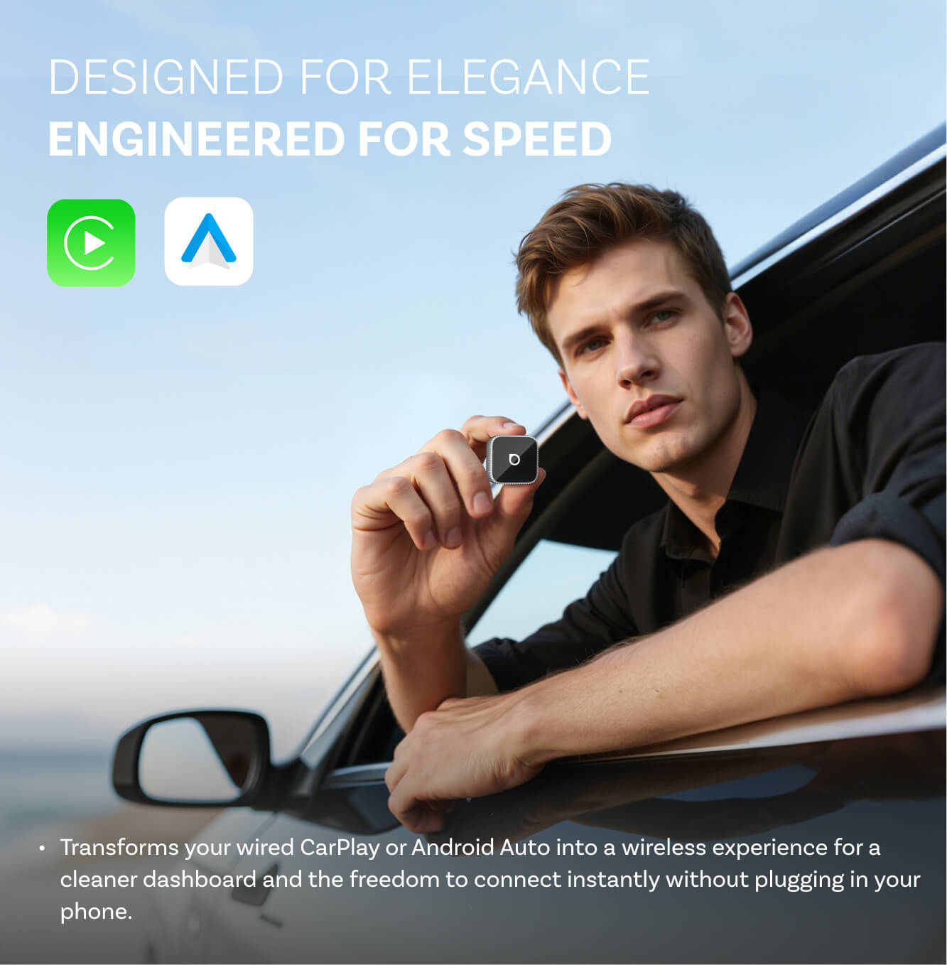 Adaptateur sans fil Ottocast Mini Cube 3.0 CarPlay/Android Auto pour voiture