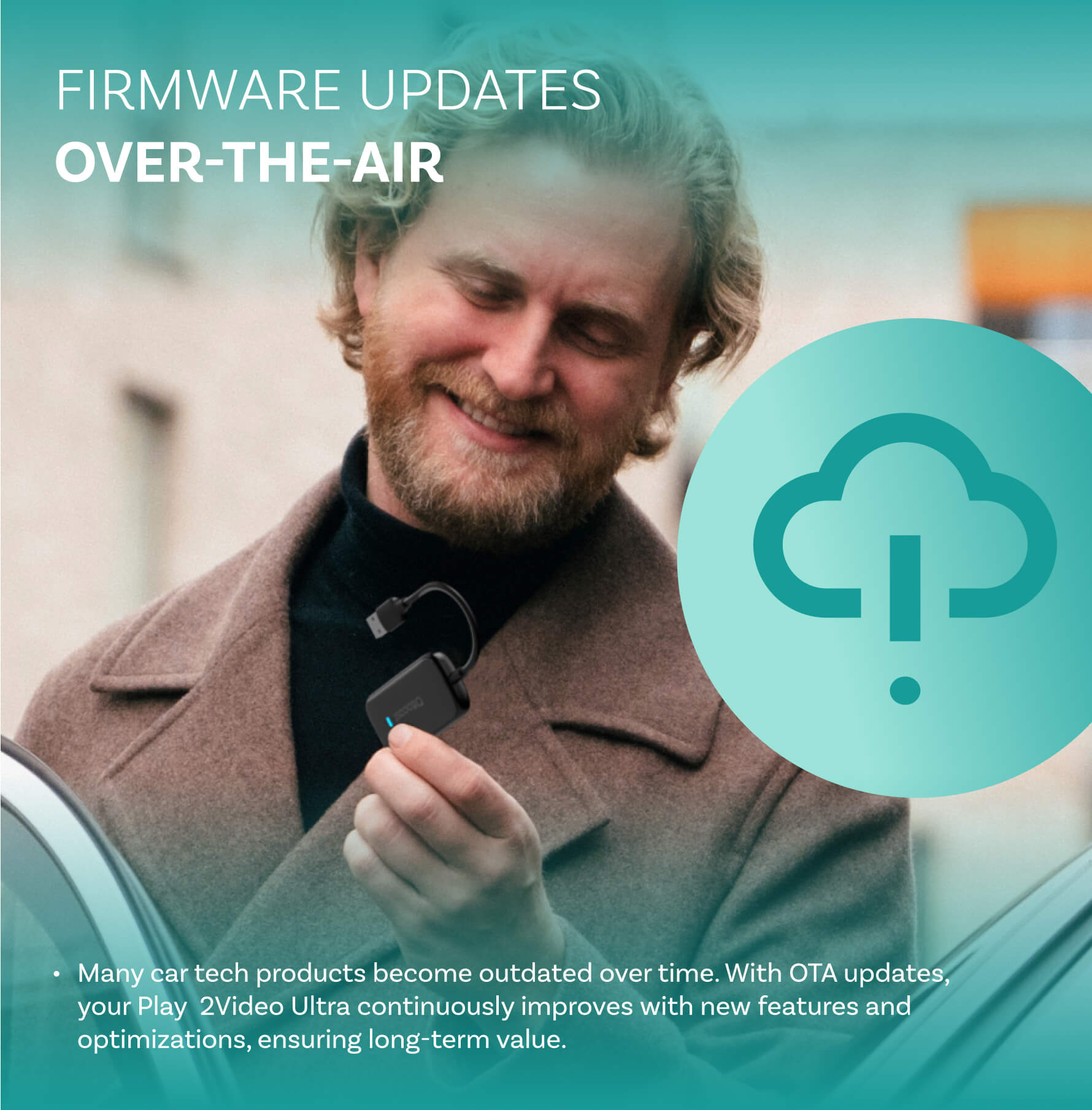 Adaptador todo en uno Plav2Video Ultra inalámbrico CarPlay/Android Auto