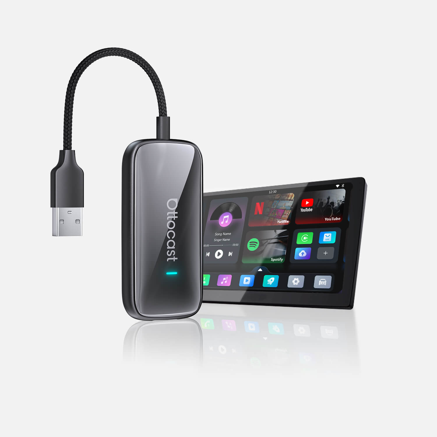 Plav2Video Ultra Kabelloser CarPlay/Android Auto All-in-1 Adapter