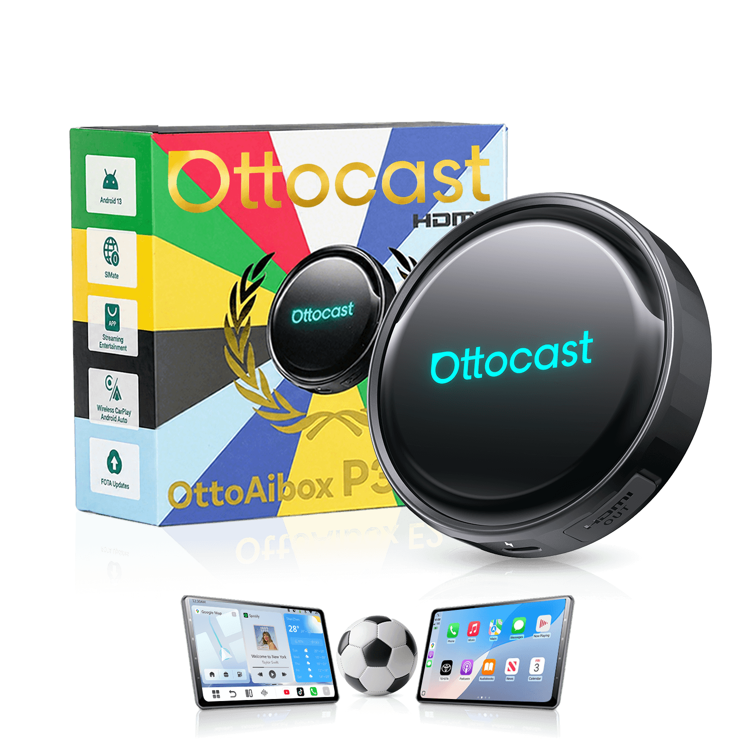 Ottocast P3 Pro CarPlay AI Box