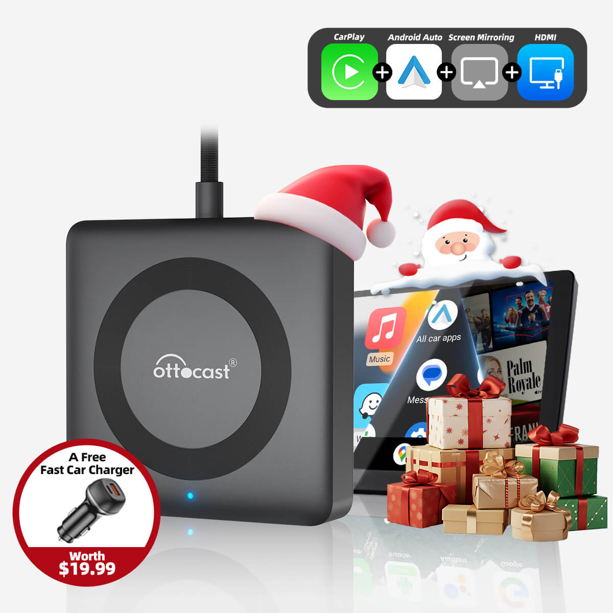 Car Tv Mate Pro Max- Wireless CarPlay & Android Auto with HDMI Multime Car Tv Mate Pro Max- Wireless CarPlay & Android Auto with HDMI Multime