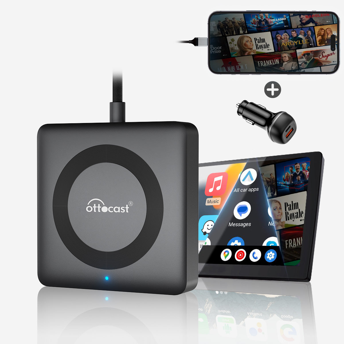 Car Tv Mate Pro Max- Wireless CarPlay & Android Auto with HDMI Multime