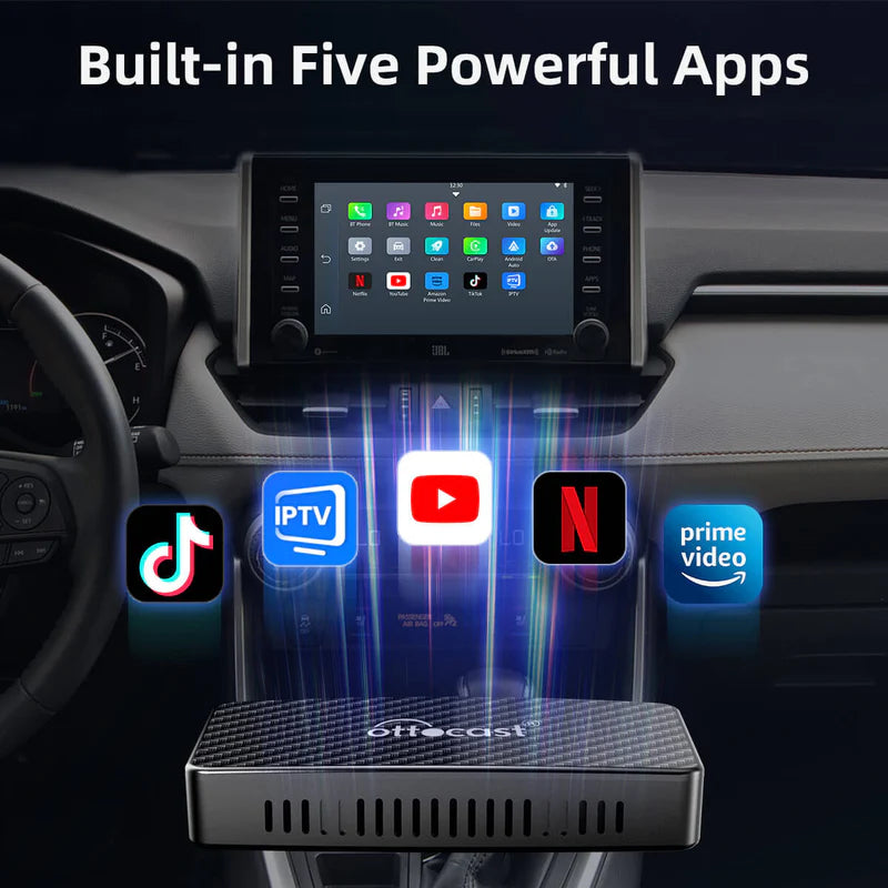 2025 Upgrade Play2Video Pro YouTube Netflix Prime Video kabellose CarPlay/Android Auto Auto-Box