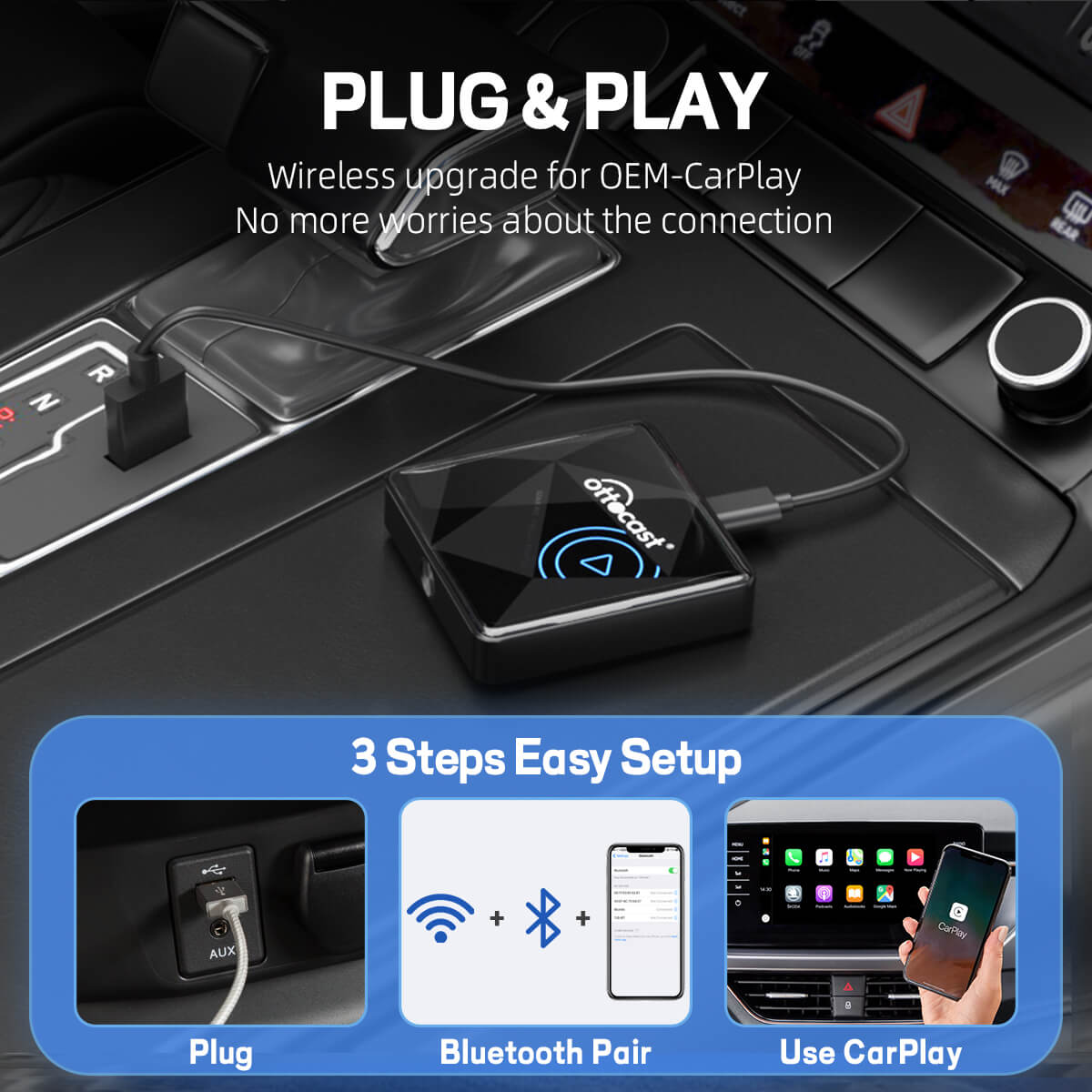 【NOUVEAU】Adaptateur sans fil CarPlay U2AIR Pro