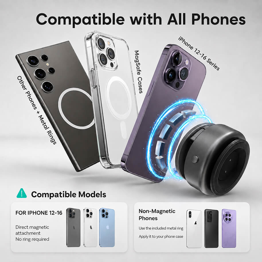 Electric Automatic Vacuum-Suction Magnetic Phone Holder