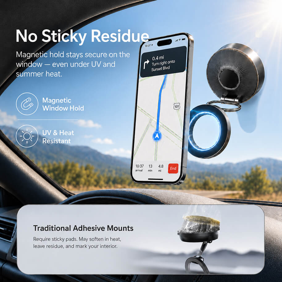 Electric Automatic Vacuum-Suction Magnetic Phone Holder