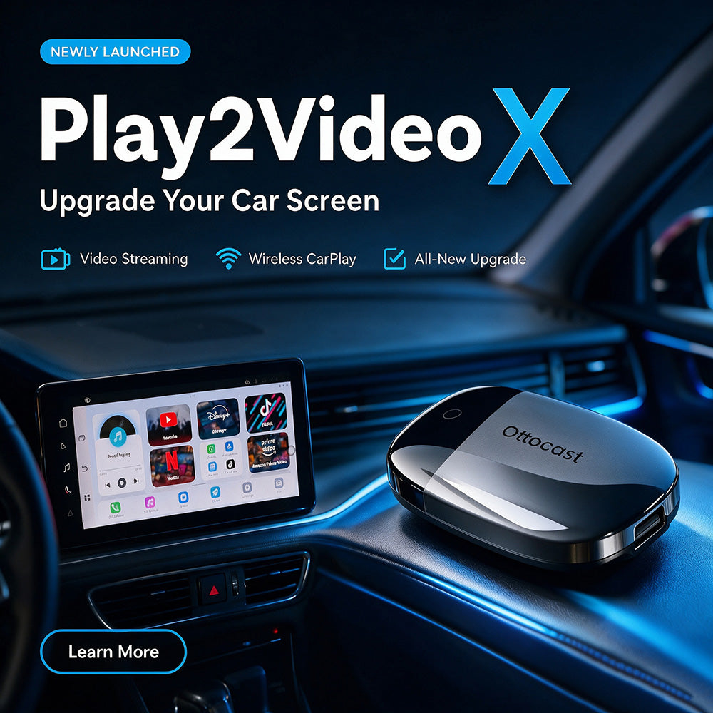 [New Arrival] Play2Video X Prime Netflix Youtube Wireless CarPlay/Android Auto video All-in-1 Adapter