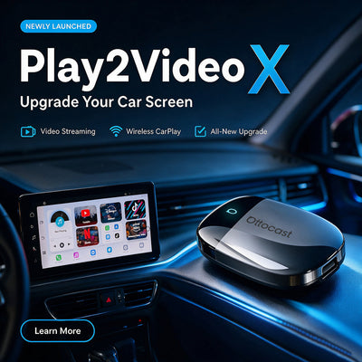 [New Arrival] Play2Video X Prime Netflix Youtube Wireless CarPlay/Android Auto video All-in-1 Adapter