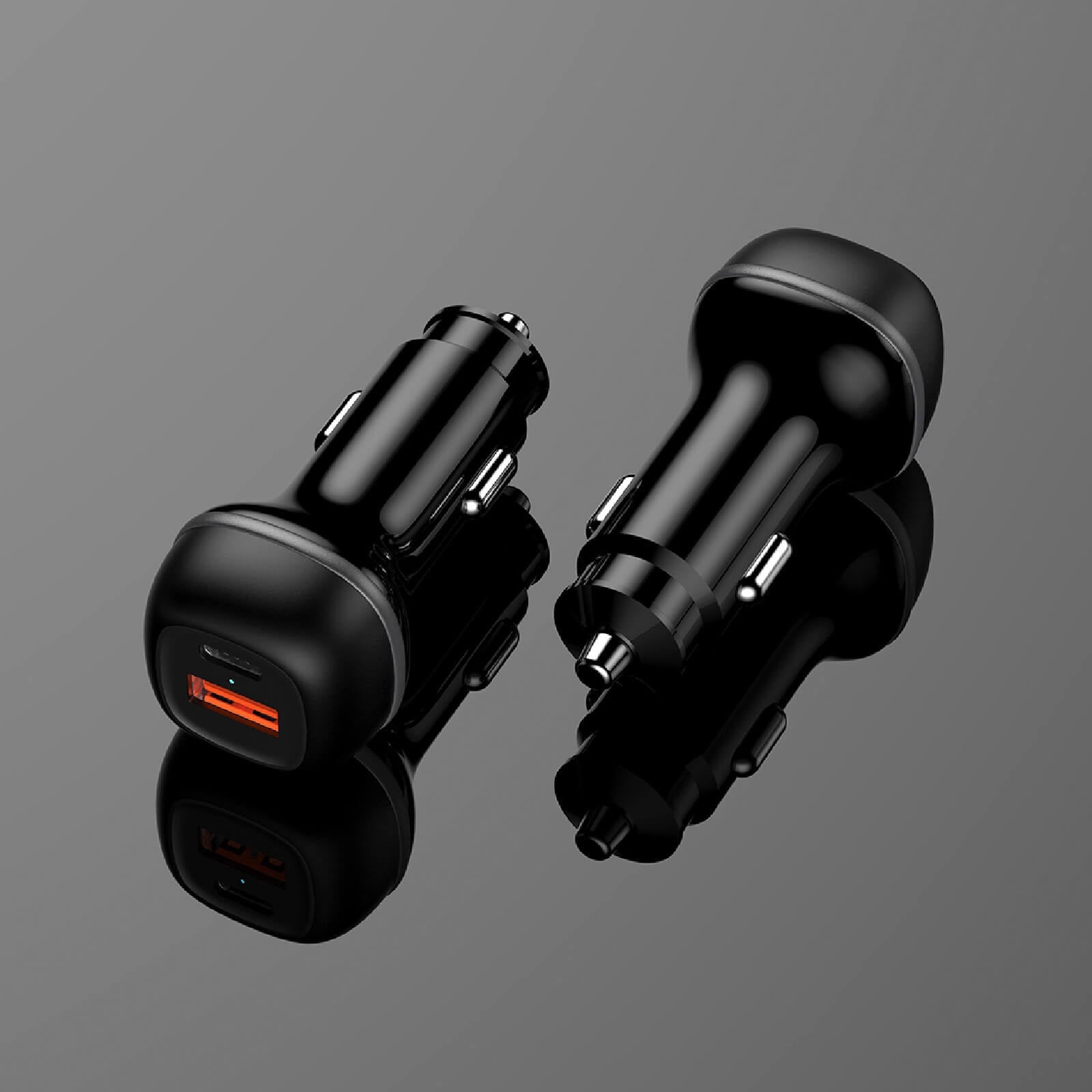 Fast Car Charger Dual USB-C & USB-A