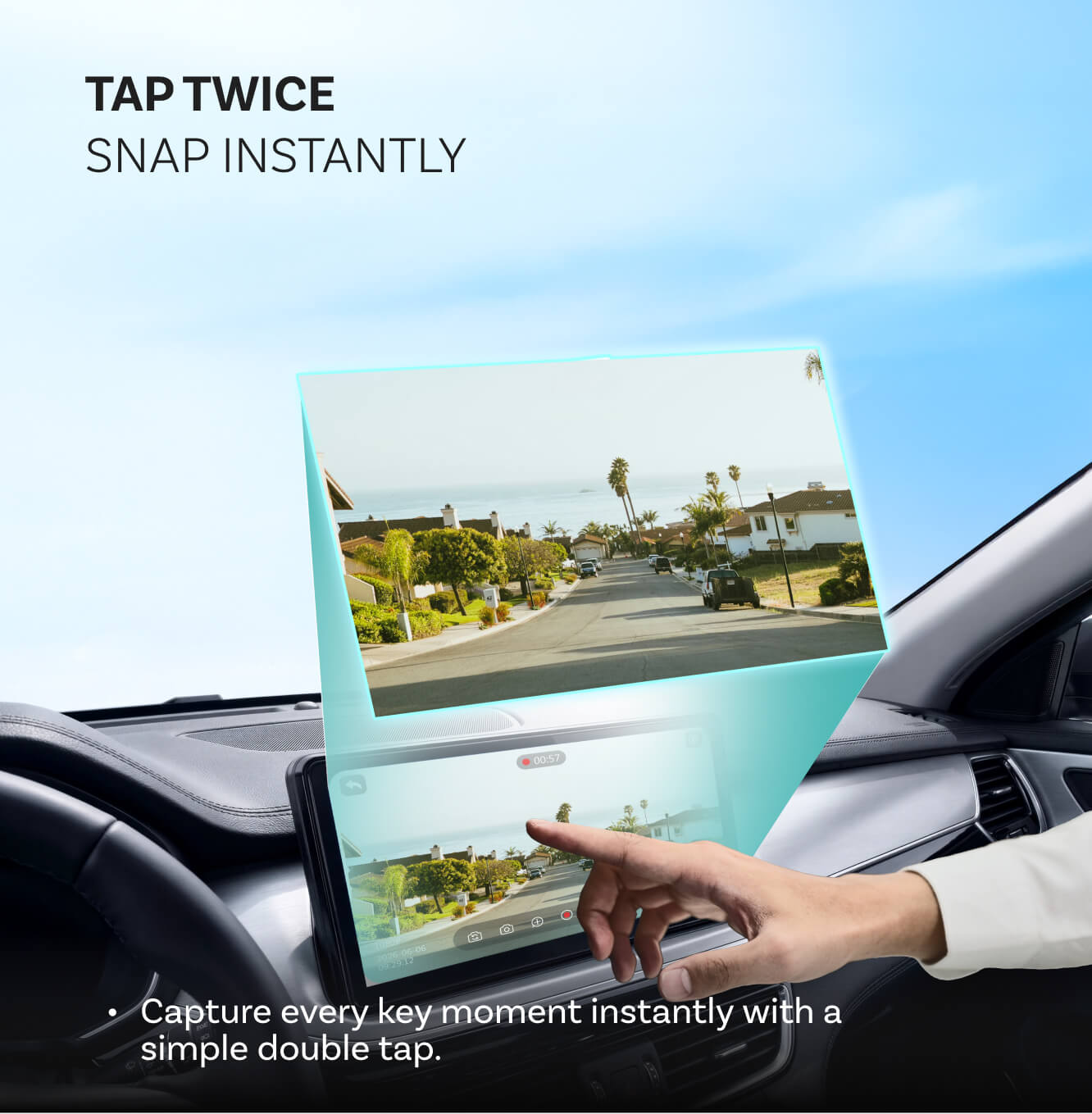 OttoSafe Cam | 2K Dash Cam with Wireless CarPlay & Android Auto
