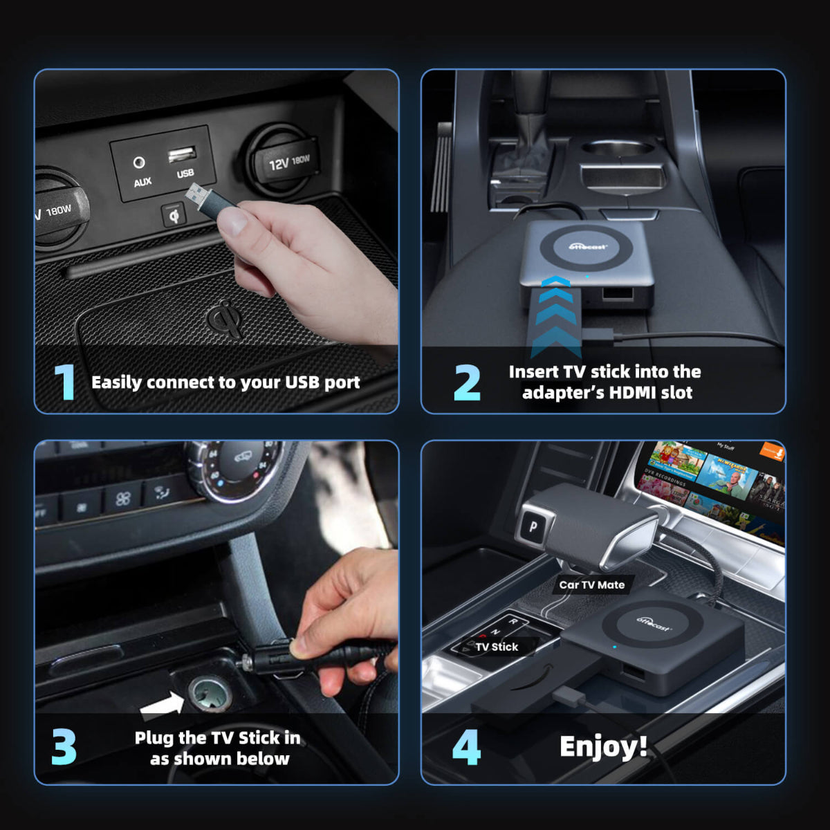 Car Tv Mate Pro Max- Wireless CarPlay & Android Auto with HDMI Multime