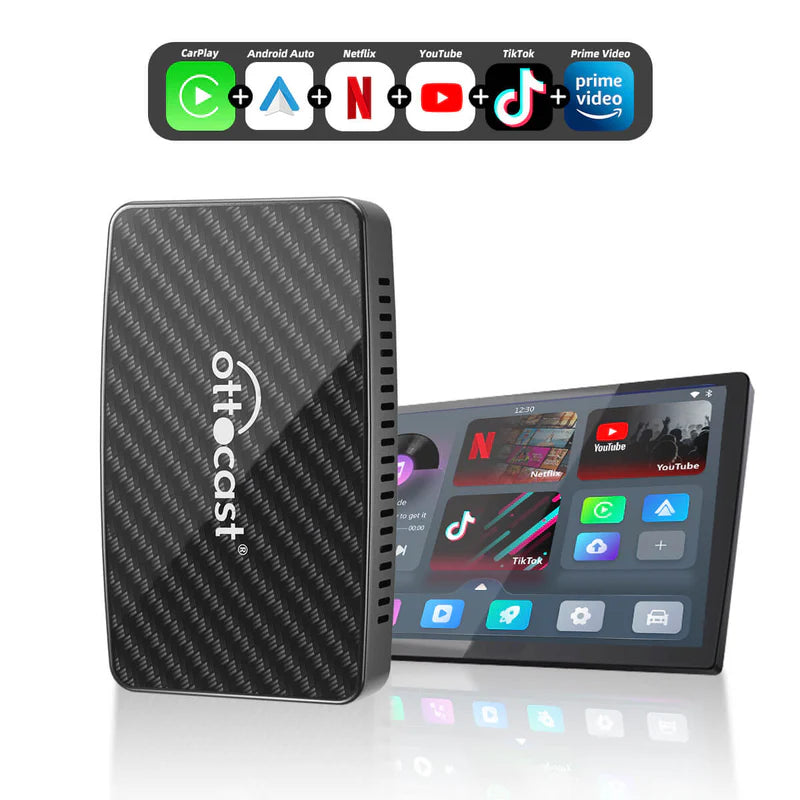 2025 Play2Video Pro aggiornato YouTube Netflix Prime video wireless CarPlay/Android Auto car box