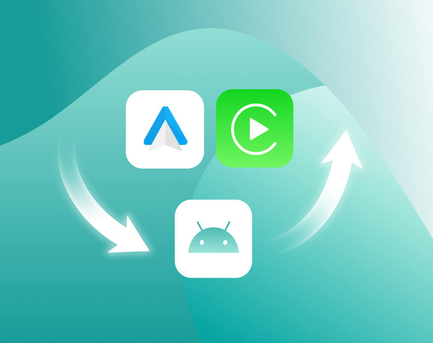 <h4>3. Switch to CarPlay, Android Auto or Android OS with one tap</h4>