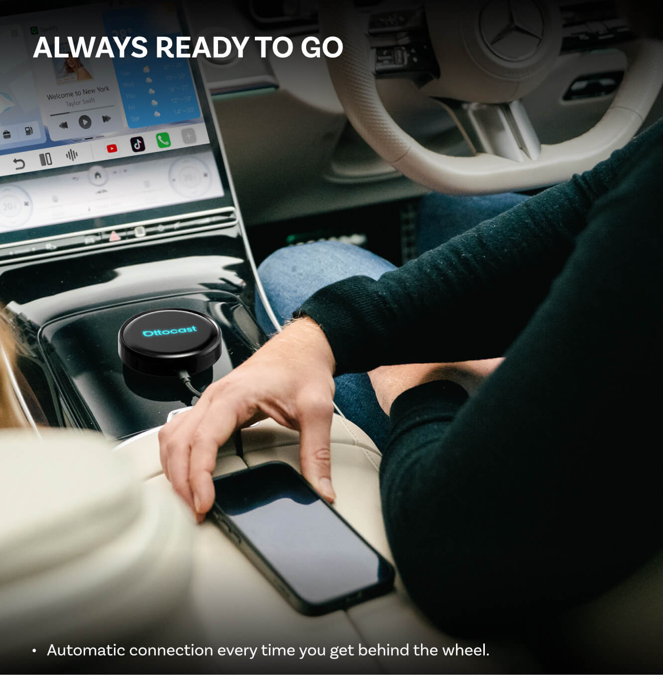 2026 flagship Ottocast P3 Pro CarPlay AI Box with all-new OttoDrive 3.0 UI