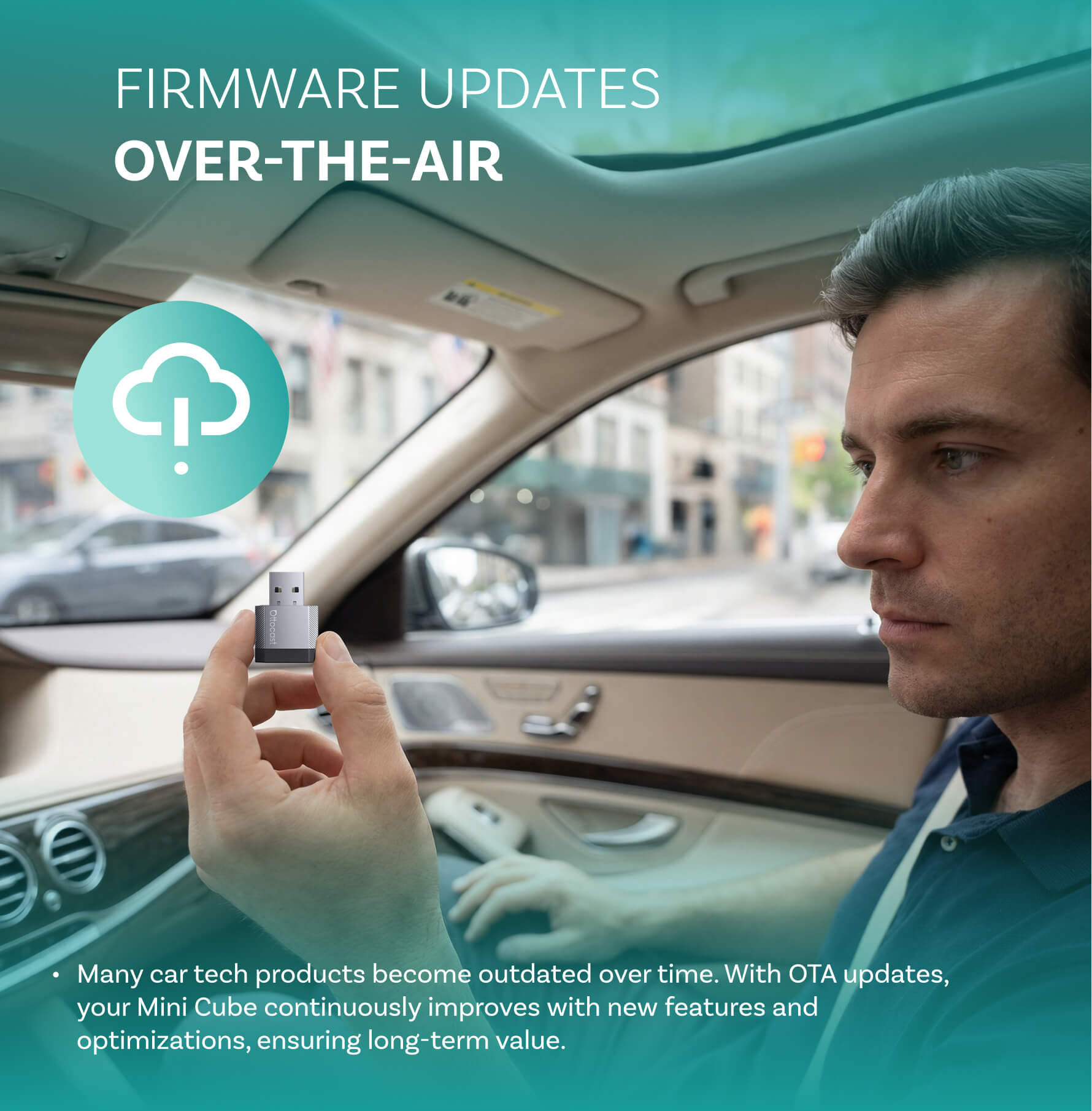 Ottocast Mini AURA Wireless CarPlay/Android Auto Adapter