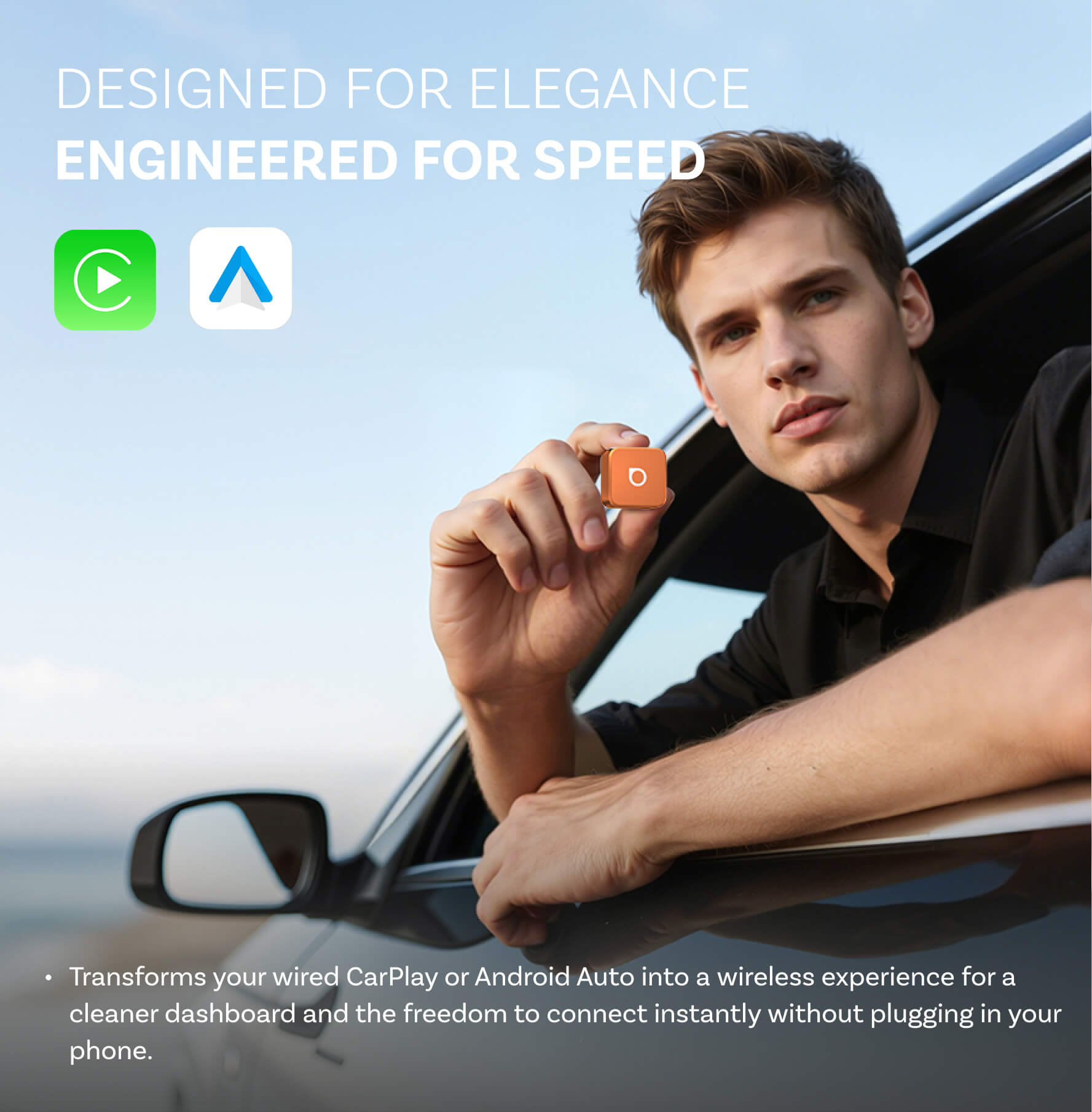 Ottocast Mini Cube 3.0 Adapter - Cosmic Orange