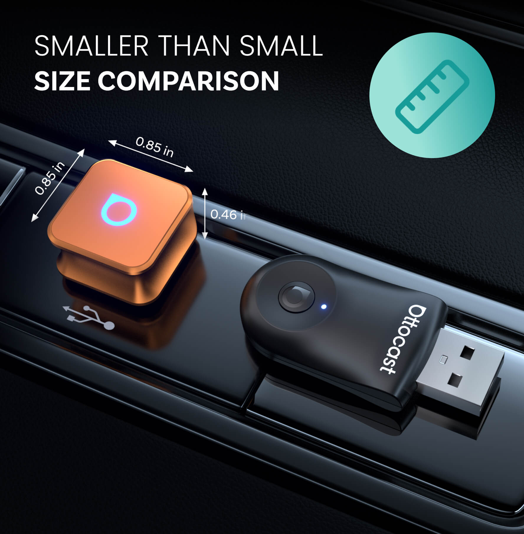 Ottocast Mini Cube 3.0 Adapter - Cosmic Orange