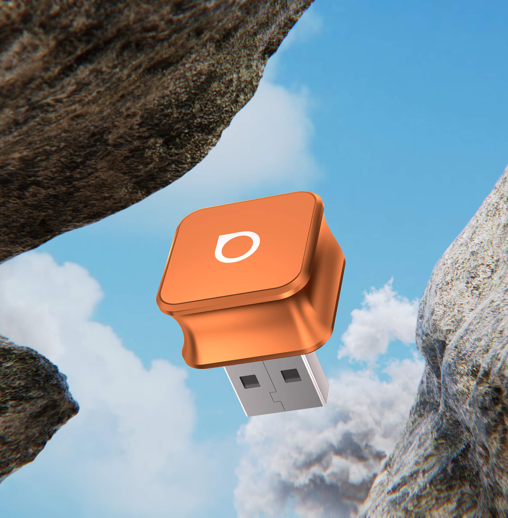 Ottocast Mini Cube 3.0 Adapter - Cosmic Orange