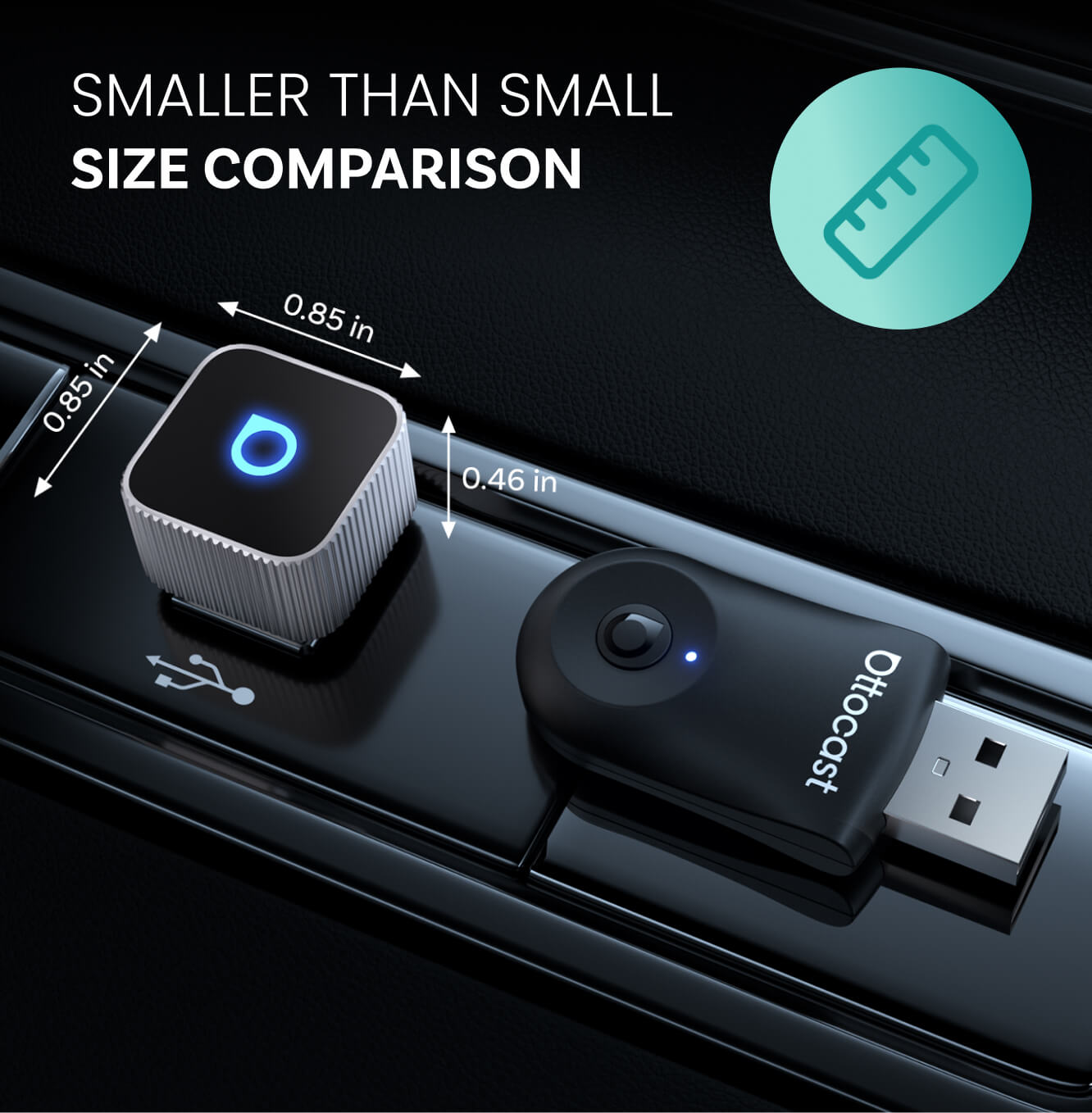 Adaptateur sans fil Ottocast Mini Cube 3.0 CarPlay/Android Auto pour voiture