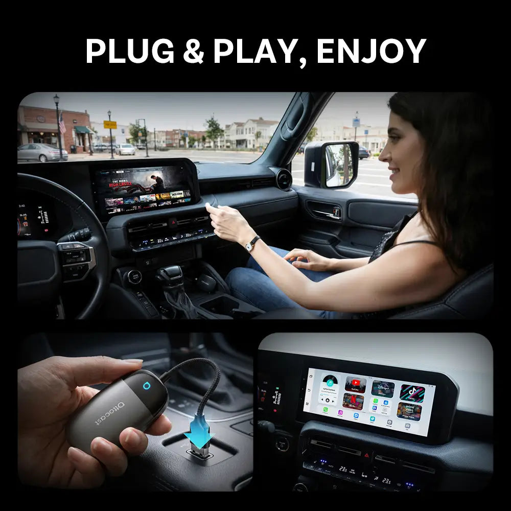 [New Arrival] Play2Video X Prime Netflix Youtube Wireless CarPlay/Android Auto All-in-1 Adapter